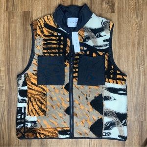 Topman Teddy Vest w/ All Over Animal Print